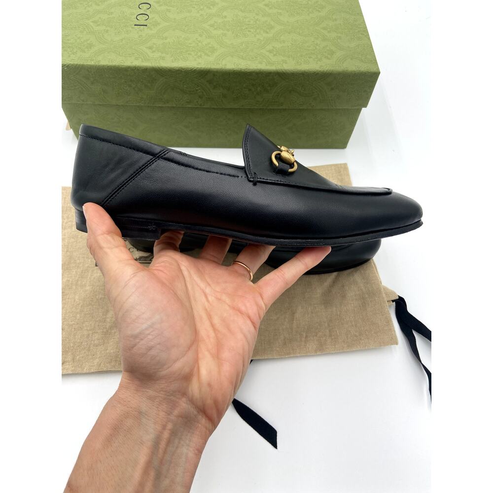 Gucci Jordaan Black Leather Loafers size 37 - Picture 12 of 14